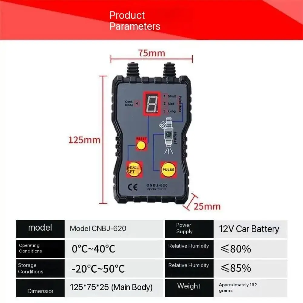 Automobile fuel injector detector, automobile fuel injector tester, automobile fuel injector diagnostic tool