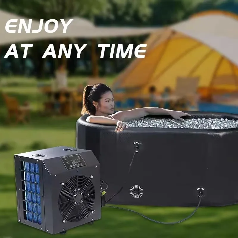 Heating Cooling 1.5hp Build-in Filter Pump Cold Plunge Ice Bath Industrial Water Chiller With UV Ozone and WIFI