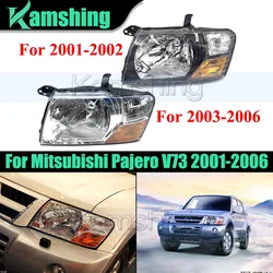Car Front Bumper Headlight For Mitsubishi Pajero V73 2001-2006 Front Headlamp Head Lamp Head Light
