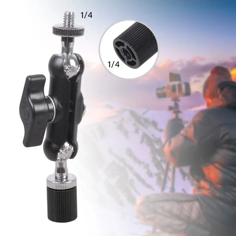 Doppel-Kugelkopf Gelenkarm mit 1/4'' Schraubbefestigung für Kamera, Monitor, LED-Licht, Mikrofon, Fotografie-Zubehör