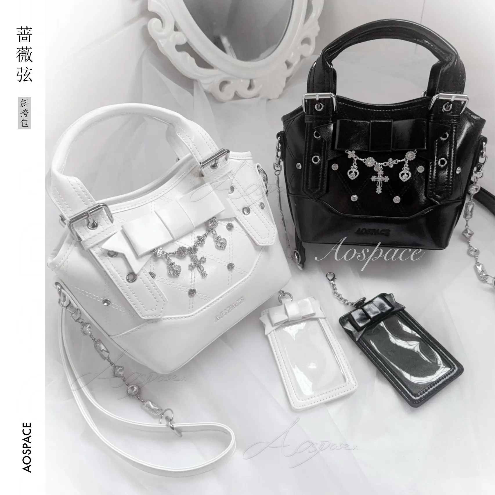 

Японская оригинальная сумка массового производства Mine Lolita с ромбом и бриллиантовым бантом, косая сумка для девочек, ветровая сумка, корзина для овощей, женская сумка