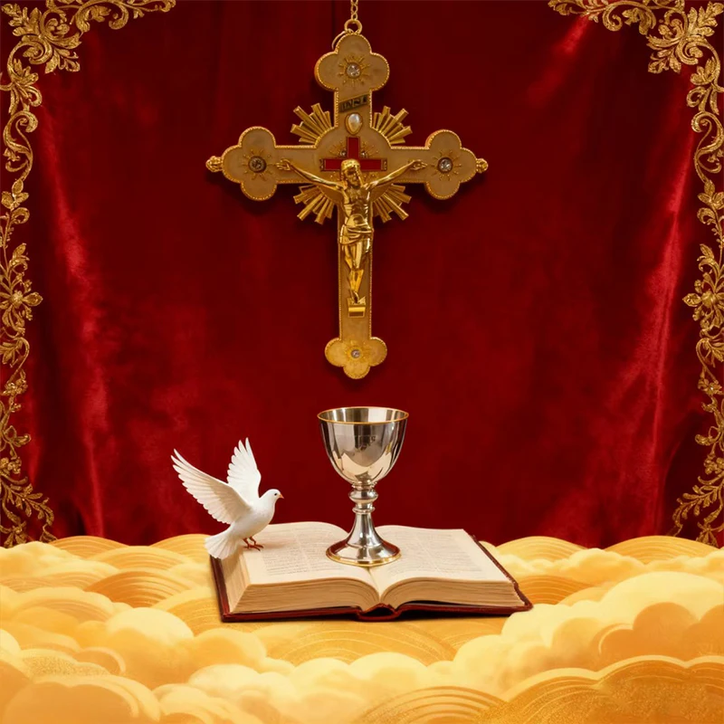 Neues 2026 Orthodoxes Kreuz Kirchenbedarf Mess-Handkerzenhalter mit Hochwertigem Sockel Handgefertigt mit Exquisiter Geschenkbox – Detail 4