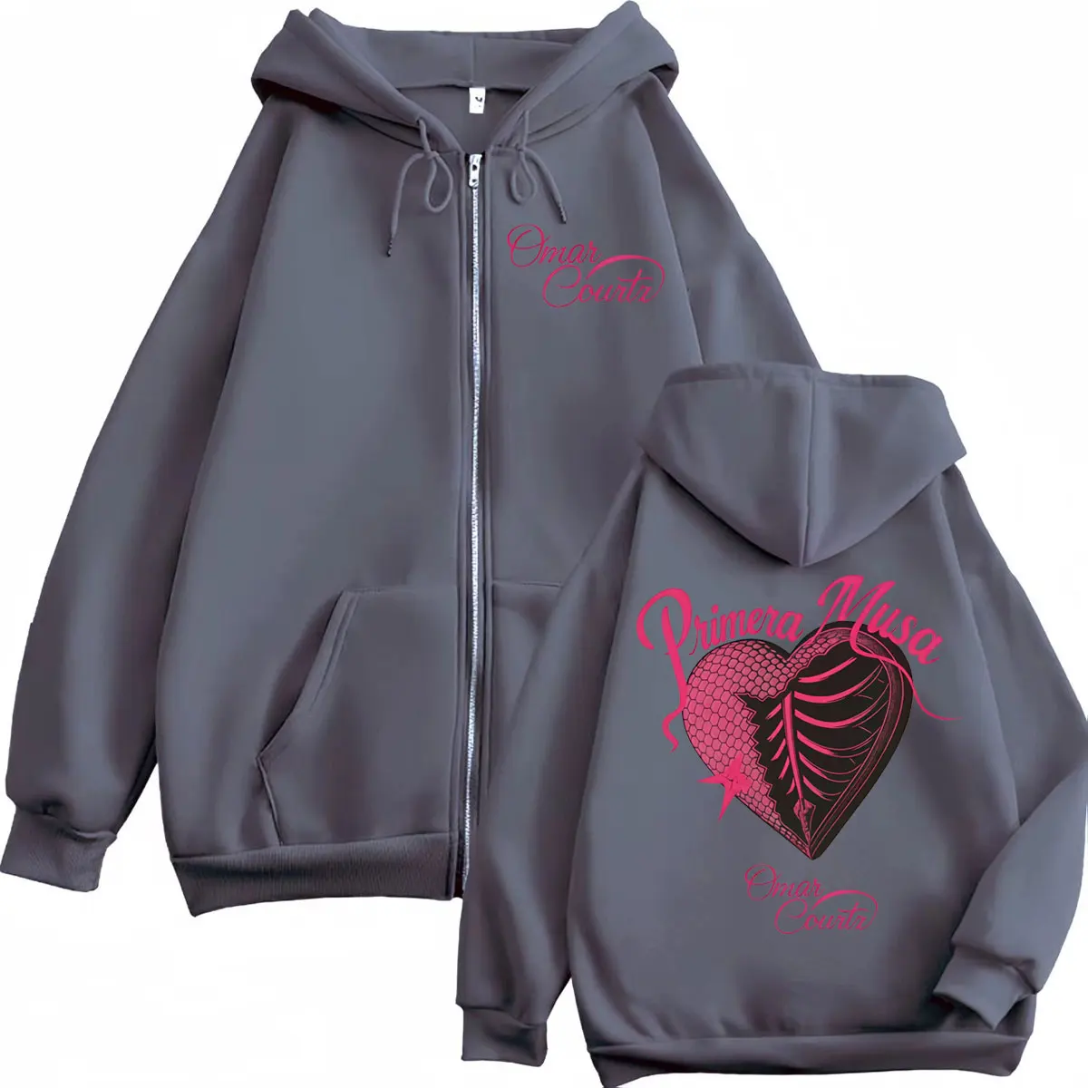 Singer Omar Courtz Merch Zipper Hoodie Men Women Clothing Fashion Y2k Zip Up Sweatshirts High Quality Fleece Oversized Pullovers