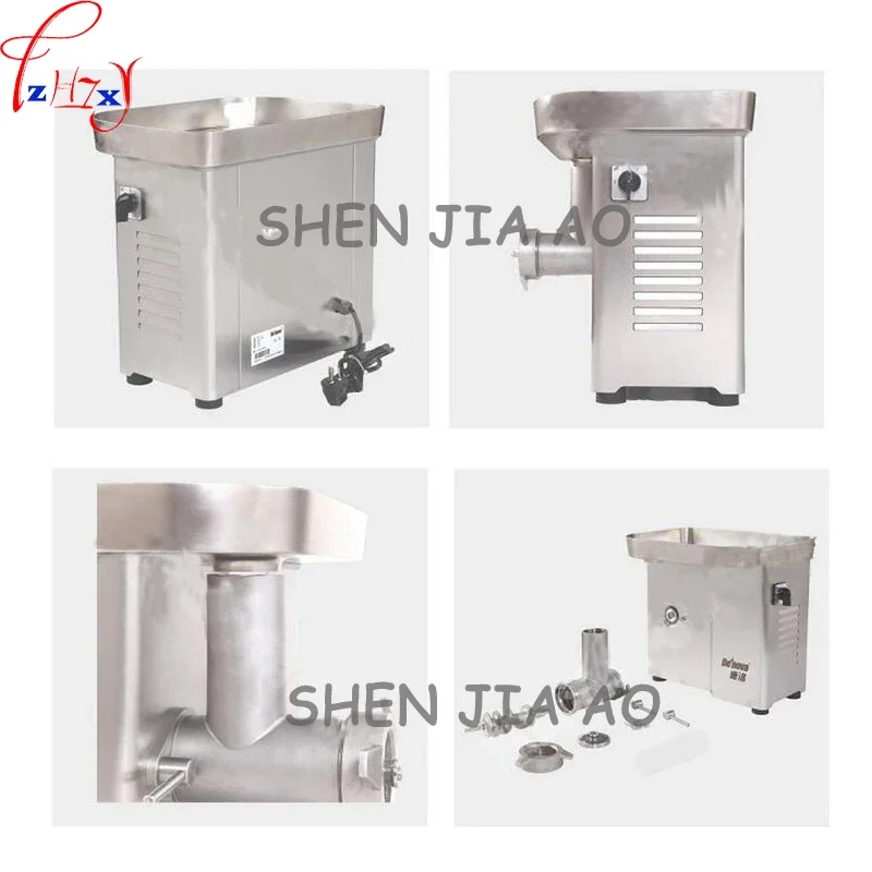 すべてステンレス鋼のデスクトップミートグラインダー、ミートグラインダー、レストランの切断に不可欠な機器、1100w、DM-22