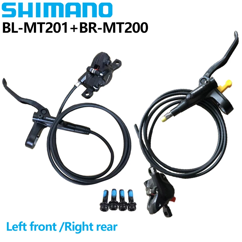 SHIMANO MT201 Hydraulic Disc Brake Set BL-MT201 BR-MT200 Left Front 950MM Right Rear Split 1650 1700MM MTB Mountain Bike Parts