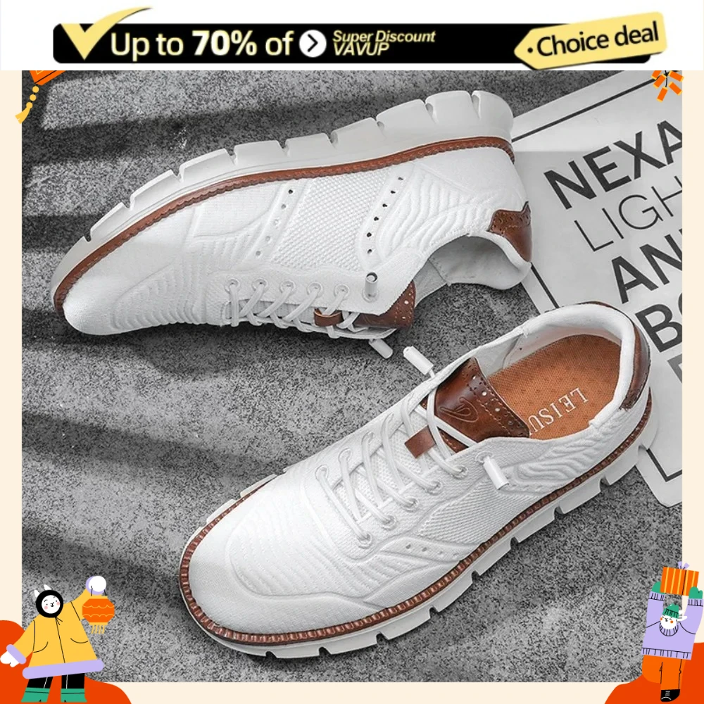 Zapatos Brogue Negros Estilo Británico para Hombre 2026, Zapatillas Casuales, Mocasines Transpirables de Verano, Zapatos Altos para Hombre, Tenis