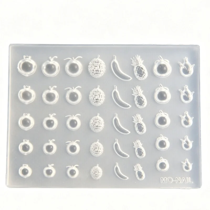 Mini Fruit Silicone Resin Mold DIY Pineapple Banana Cherry Apple Pomegranate Shapes Candy Chocolate Baking Molds Nail Decoration - view 5