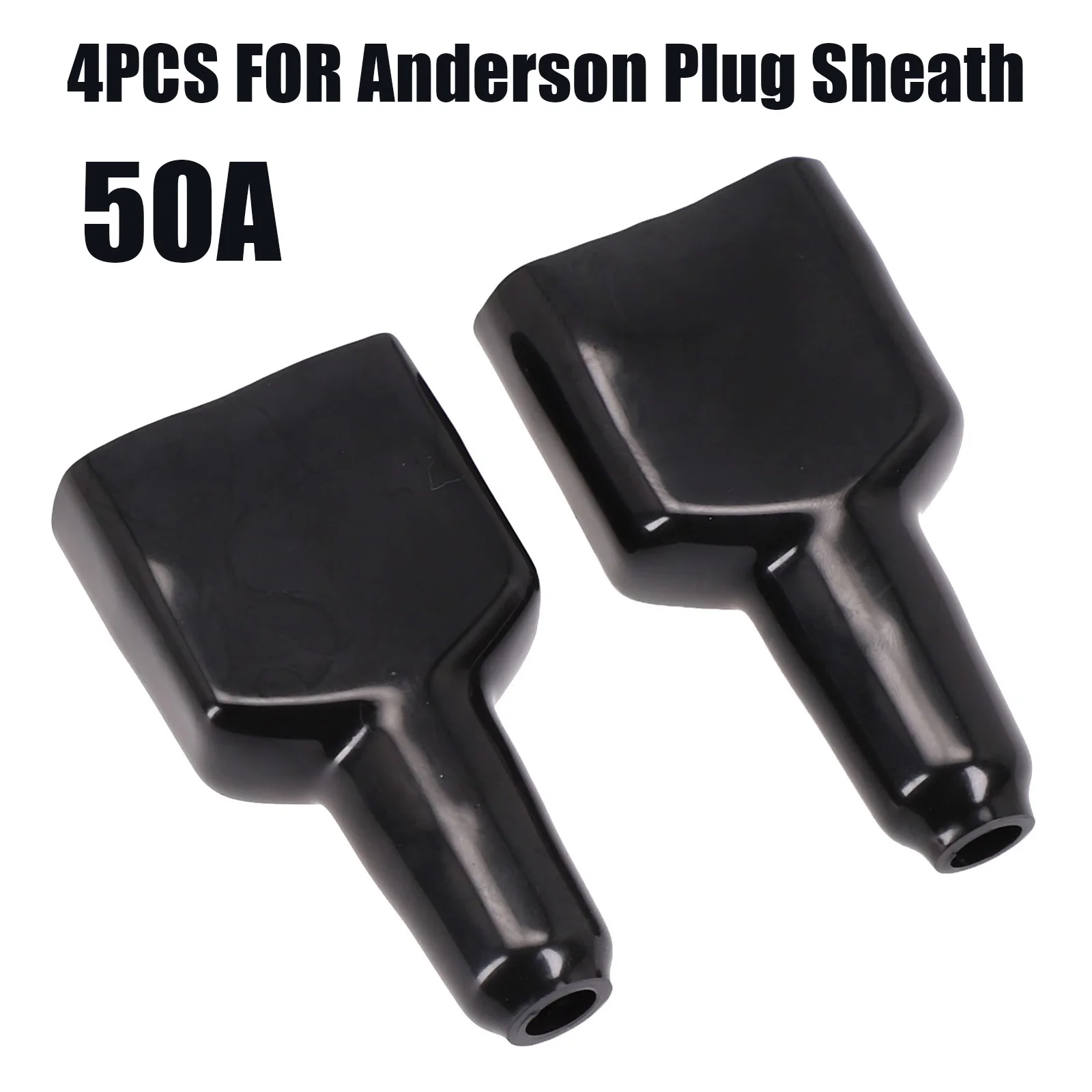 4PCS Cover Waterproof 50A ForAnderson Connector Dustproof Cable Jacket Black  For Caravan Solar Panel Accessories