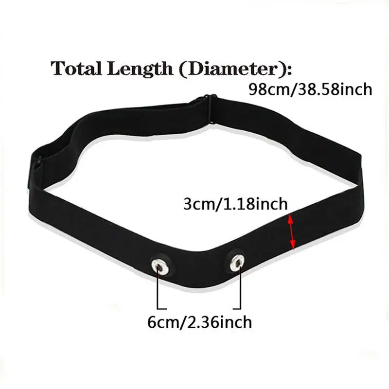 1PC Heart Rate Belt Adjustable Elastic Chest Belt Soft Strap Band Heart Rate Sensor Monitor Chest Belt Strap Replacement NEW