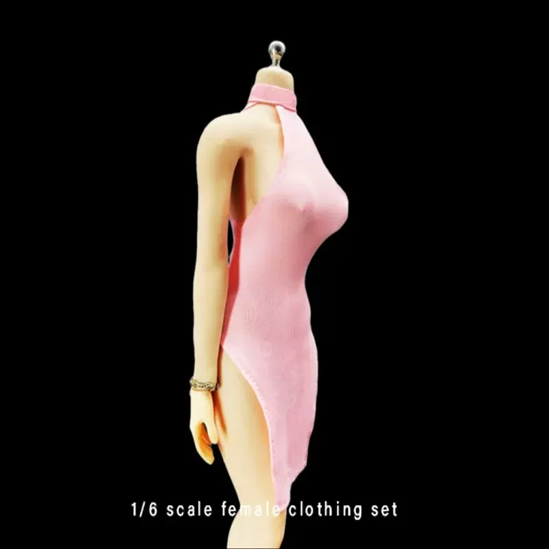 

1/6 Elastic Tight Dress Cheongsam Female Soldier Clothes Model for 12 Inch Action Doll Toy Figures Accessories