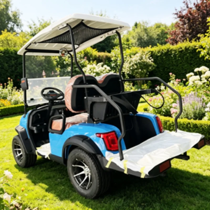 2026 Powerful Club 5KW Motor Golf Buggy Cart Rapid Delivery Street Legal Electric Golf Cart Caddie Standing Area Off-Road Tires