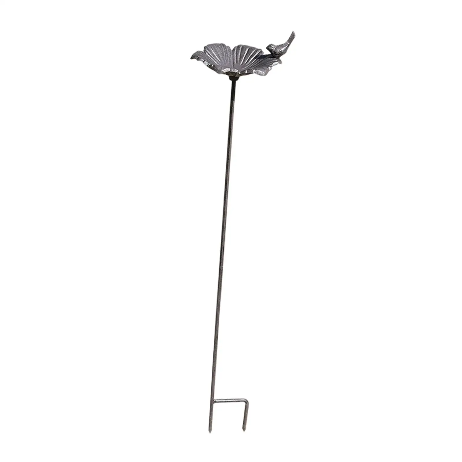 Iron Outdoor Birdbath Feeder Bowl with Stake Garden Yard Lawn Decor for Backyard Balcony Gift