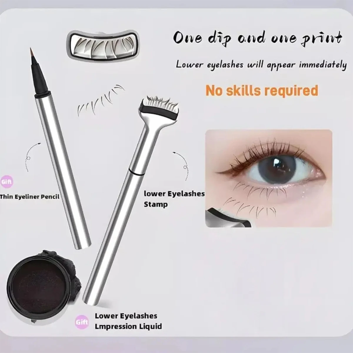 Lagere Lash Stempel Waterdichte Eyeliner Potlood Onderste Wimpers Wimper Sjabloon Afdichting Gemakkelijk Onder Wimper Stamper Beauty Lash Tools