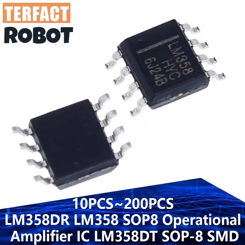 10PCS~200PCS LM358DR LM358 SOP8 Operational Amplifier IC LM358DT SOP-8 SMD New Original Electronic Components by