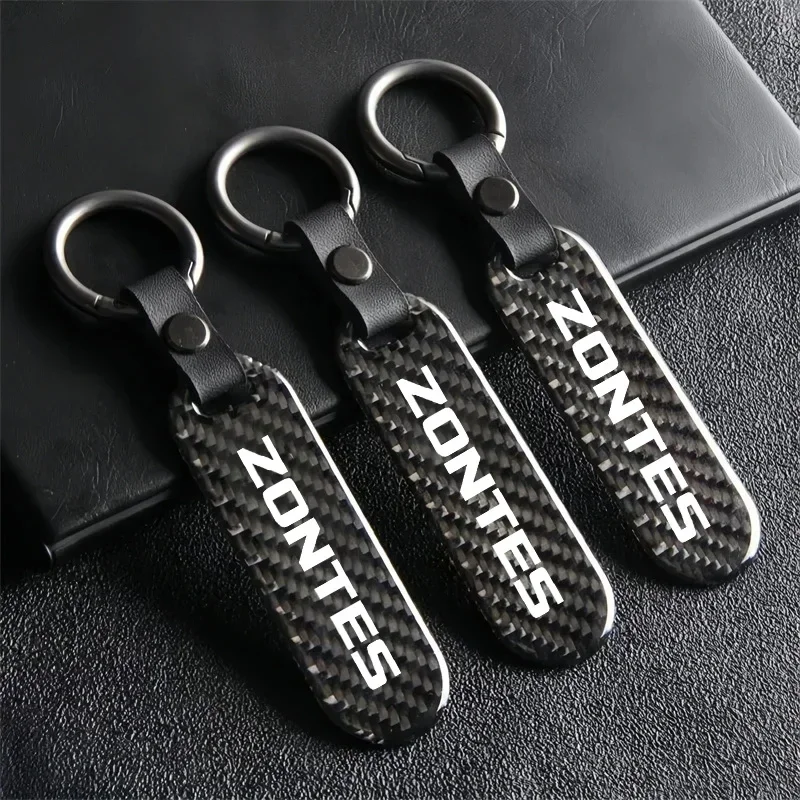 Motorcycle Key chain Carbon Fiber Keychain For Zontes G1 125 ZT125 G1 ZT125U ZT 125 U ZT 310R 310X ZT310R Custom LOGO