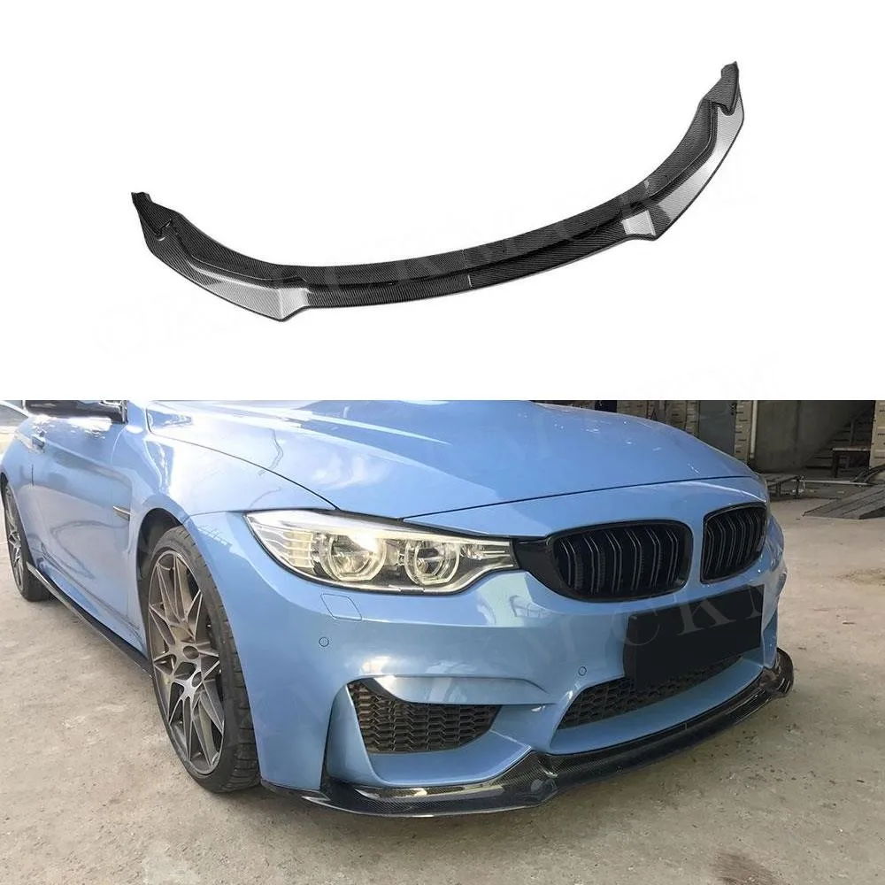 

Rear Carbon Fiber Car Front Bumper Lip Chin Splitter Cover Trim Spoiler for BMW 3 4 Series F80 M3 F82 F83 M4 2015-2020