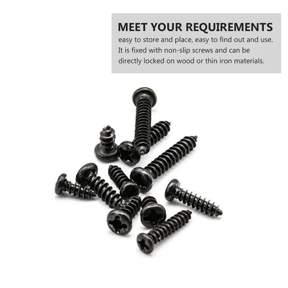 

450pcs 1 Box Cross Round Head Self-Tapping Set Durable Carbon Steel Fixing Kit For Home Repair Tools Black Sturdy Household