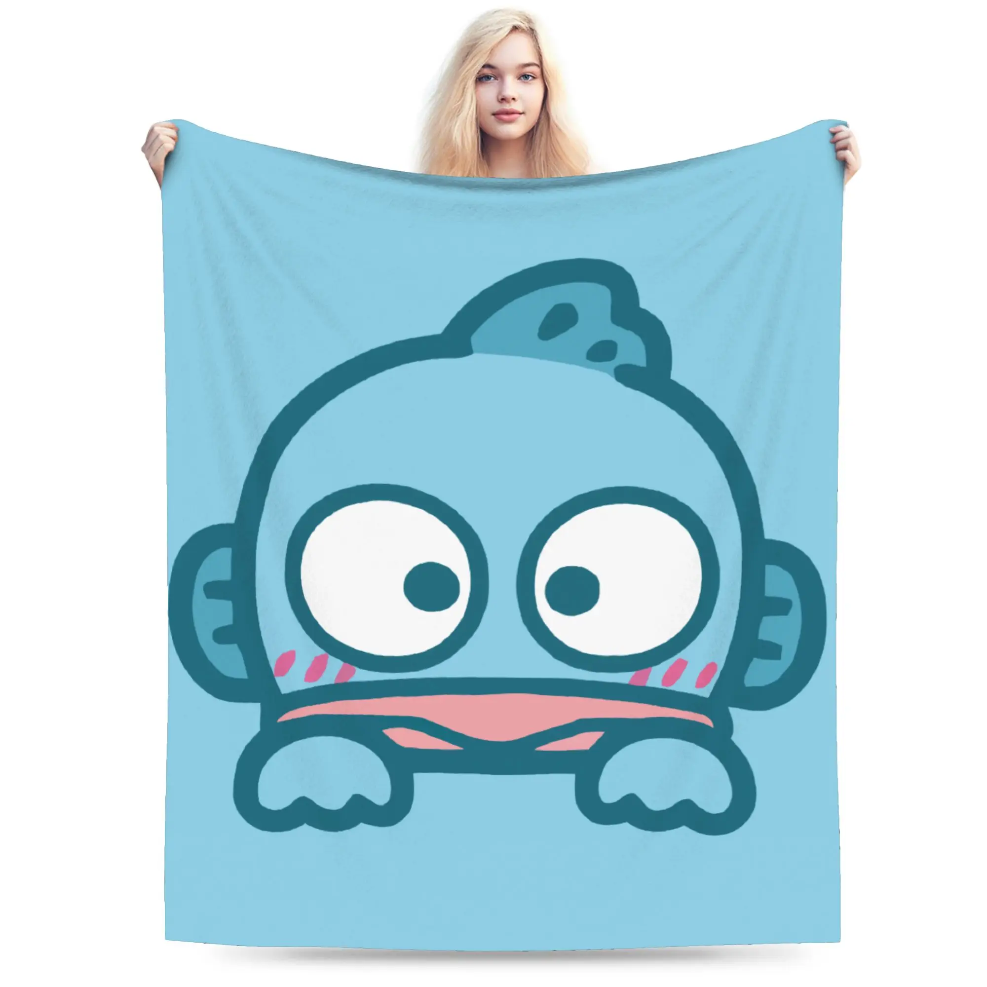 

Cartoon Hangyodon Blanket Fleece Spring Autumn Breathable Soft Throw Blanket for Bedding Outdoor Rug Piece