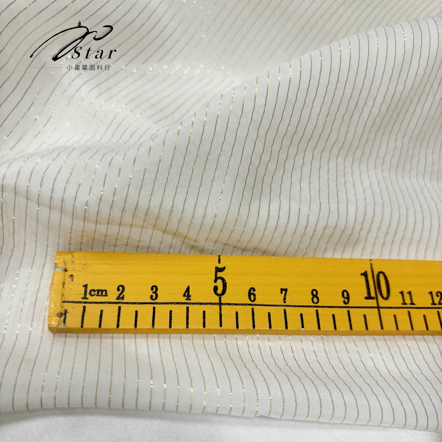 High-Grade Silk Beige Silk Silk Thread Fabric Micro Transparent Fabric Silk Scarf Striped Summer
