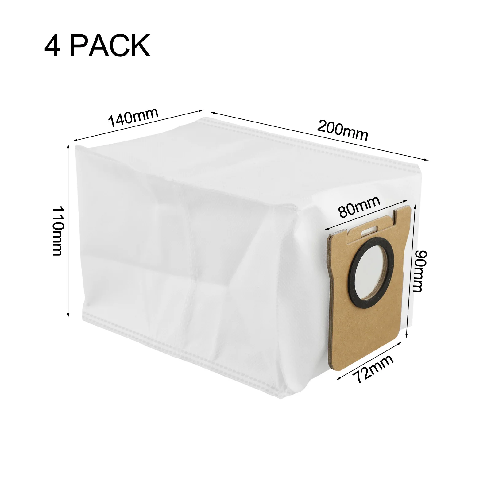 Dust Bag Replacement Accessories for JONR For P20 for PRO Vacuum Cleaner Non-Woven Fabric Large Capacity for 3l 3.5L Pack of 4