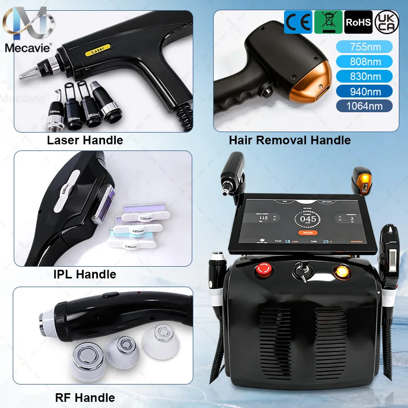 5000W Four Waves Soprano Titanium Ice Beauty Machine 4 In 1 Multifunctional Salon Device Full Body Gentle Hair Removal For Salon