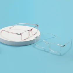Square Clear Men Women Light Plastic Flexible TR90 Glasses Frame Full Rim Transparent Rectangle Spectacles For Prescription Lens
