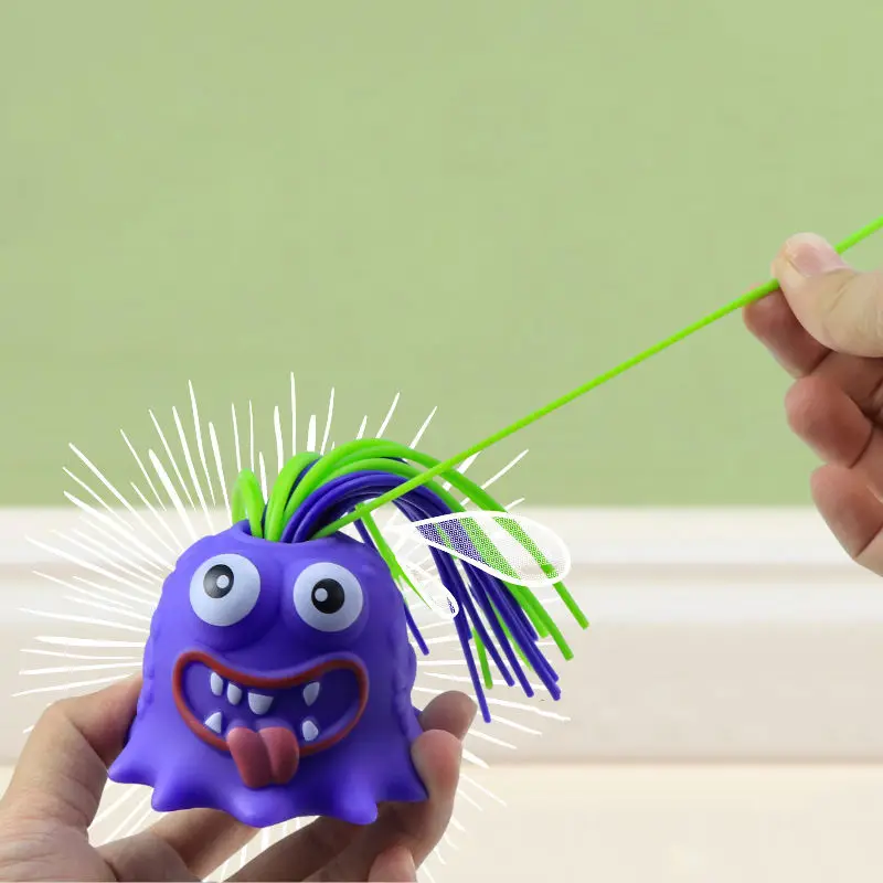 Neuheit Lustiges Stressabbau- und Anti-Angst-Spielzeug Screaming Monster Pull Its Hair Toys für Kinder