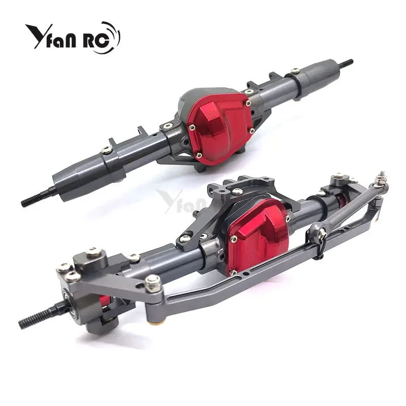 

Free Shipping 1/10 Rc Car Complete Alloy Front And Rear Axle With Arm CNC Machined For 1:10 Rc Crawler AXIAL SCX10II RC4WD S242