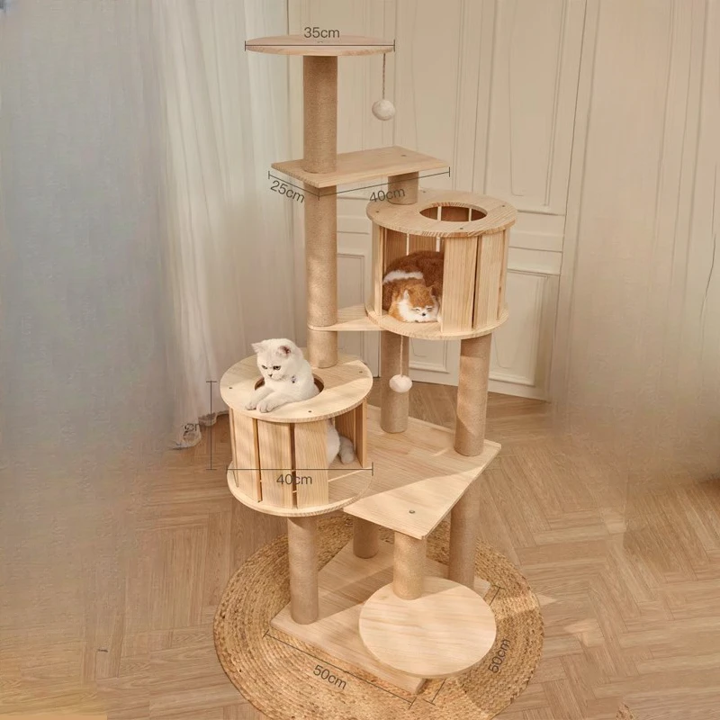 Wood Toys Cat Scrapers Accessories Climbing Space Saving Cute Cat Scrapers Claw Sharpener Drapak Dla Kota Cat Supplies MR50CS