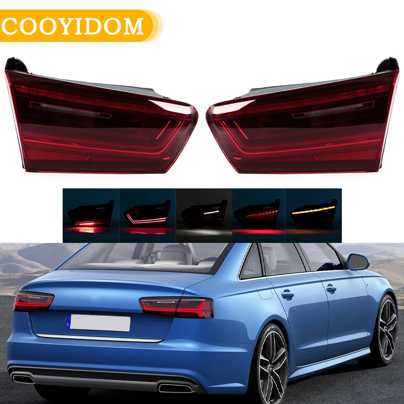 

Задний фонарь, указатель поворота для Audi A6 C7 Sedan 2013-2017, задний бампер, стоп-сигнал 4G5945093E 4G5945094E