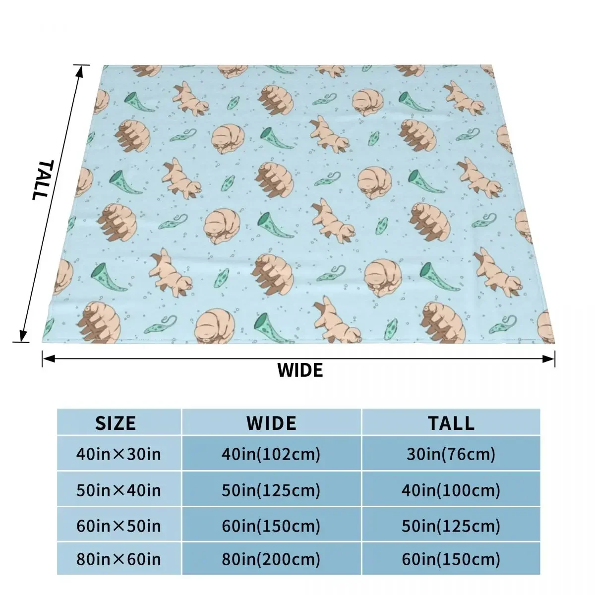 Tardigrades and Friends Throw Blanket Luxury Designer Decorative Sofa Thermals For Travel Blankets