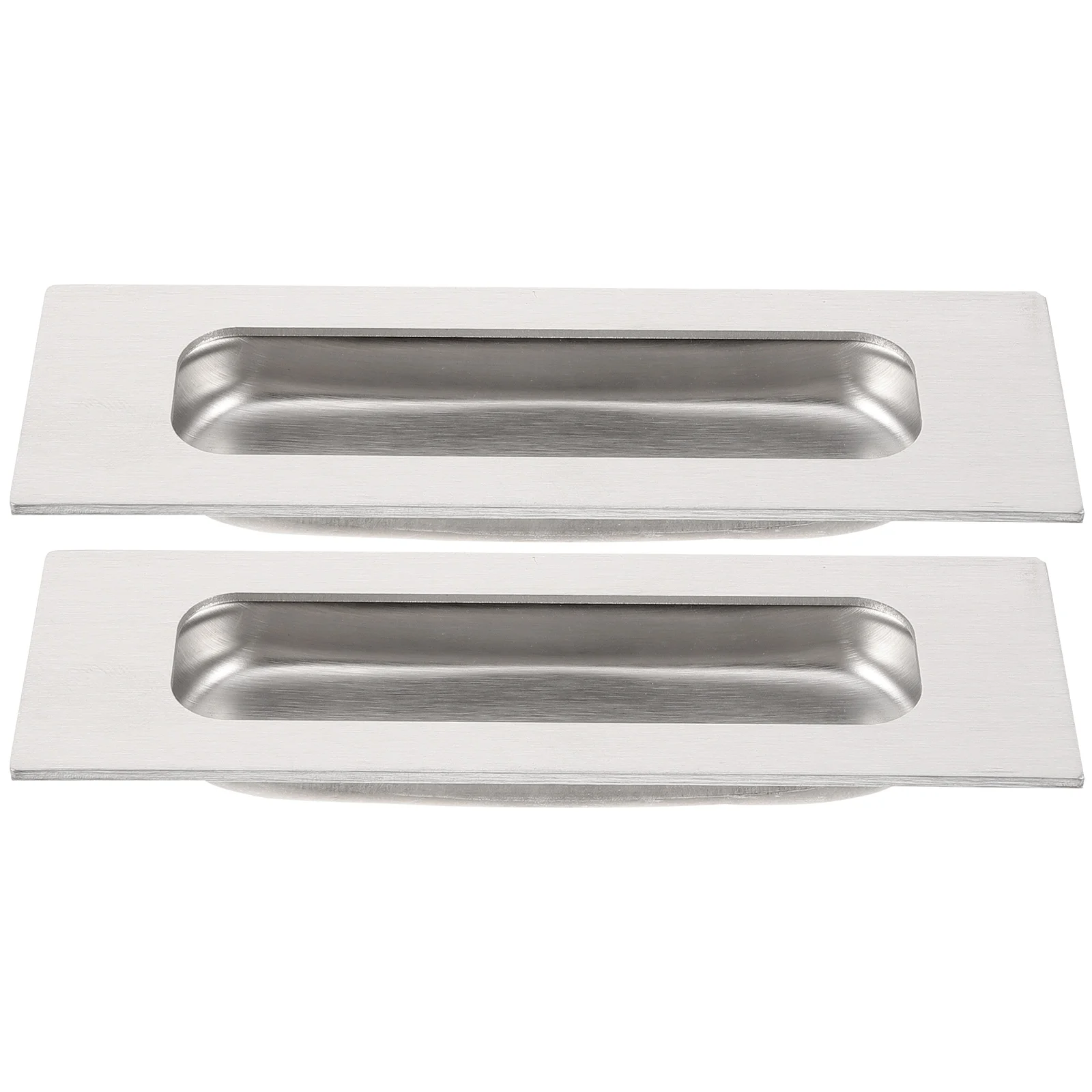 

2Pcs Stainless Steel Concealed Door Handles Embedded Sliding Cabinet Drawer Pulls Hidden Recessed Furniture Grip