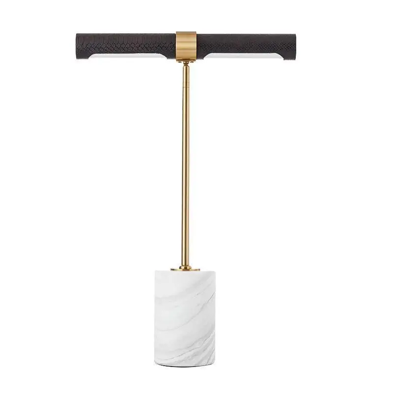 Decorative Table Lamp, Designer Light Luxury Leather Marble Desk Lamp Personalized Study Room Children's Bedroom Bedside Lamp view 6