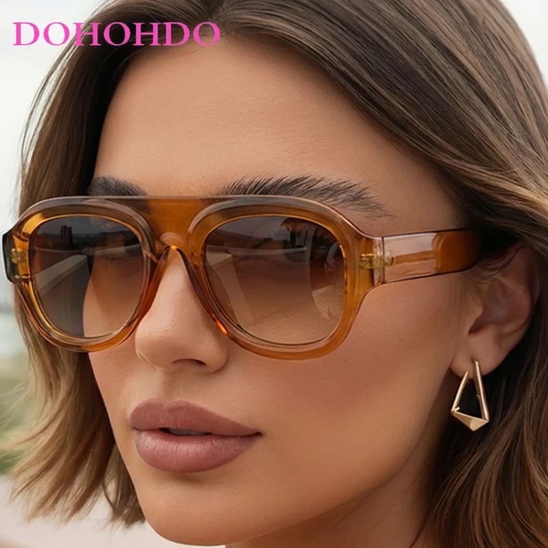 

Popular Luxury Oval One-Piece Women's Sunglasses Trendy Retro Classic Men Sunglass Outdoor Driving Female Shade Eyewear UV400