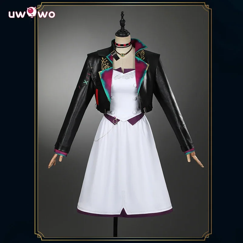 متوفر في المخزون UWOWO Jinx سلسلة Collab التأثيرية: لعبة LOL Arcane S2 مسحوق Jinx أزياء تنكرية لحفلات الاتحاد الأفريقي فستان رقص زي الهالوين