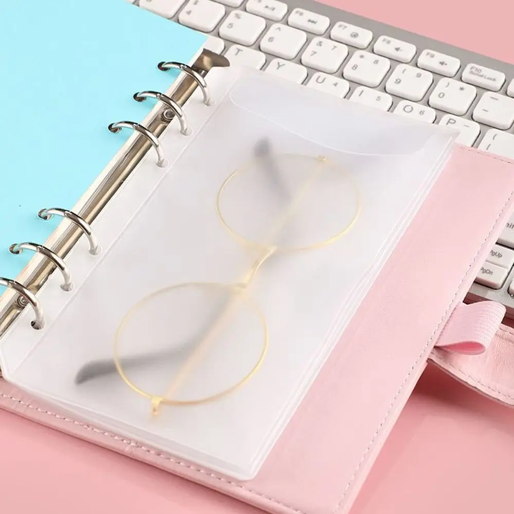 10Pcs Loose-Leaf Loose-Leaf Card Package A6 Single/Double/Three Pockets Business Card Book Hyaline Page Binder Organizer