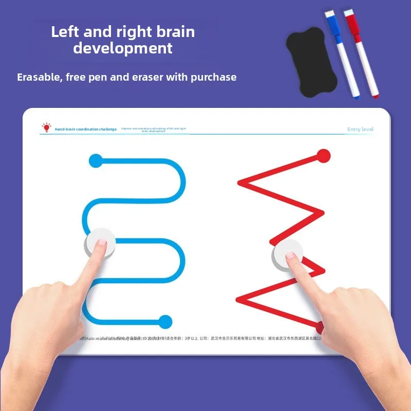 Hand-Brain Coordination Action Practice Development Set Used for Overall Brain Balance Attention Improvement Tool