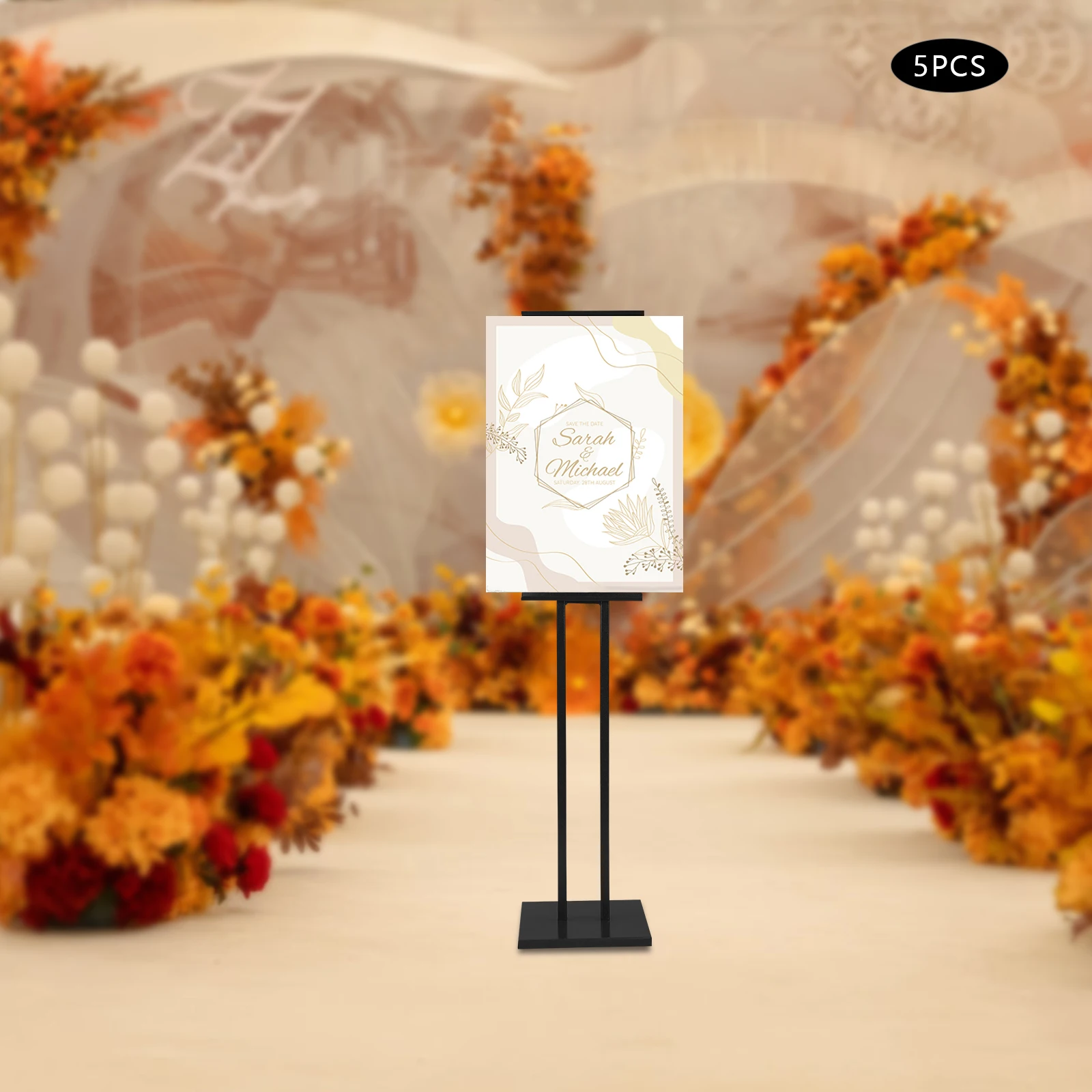 Double-Sided Display Poster Stand U-Shaped Groove For Easy Poster Placement, Connectable To Hang Larger Billboards