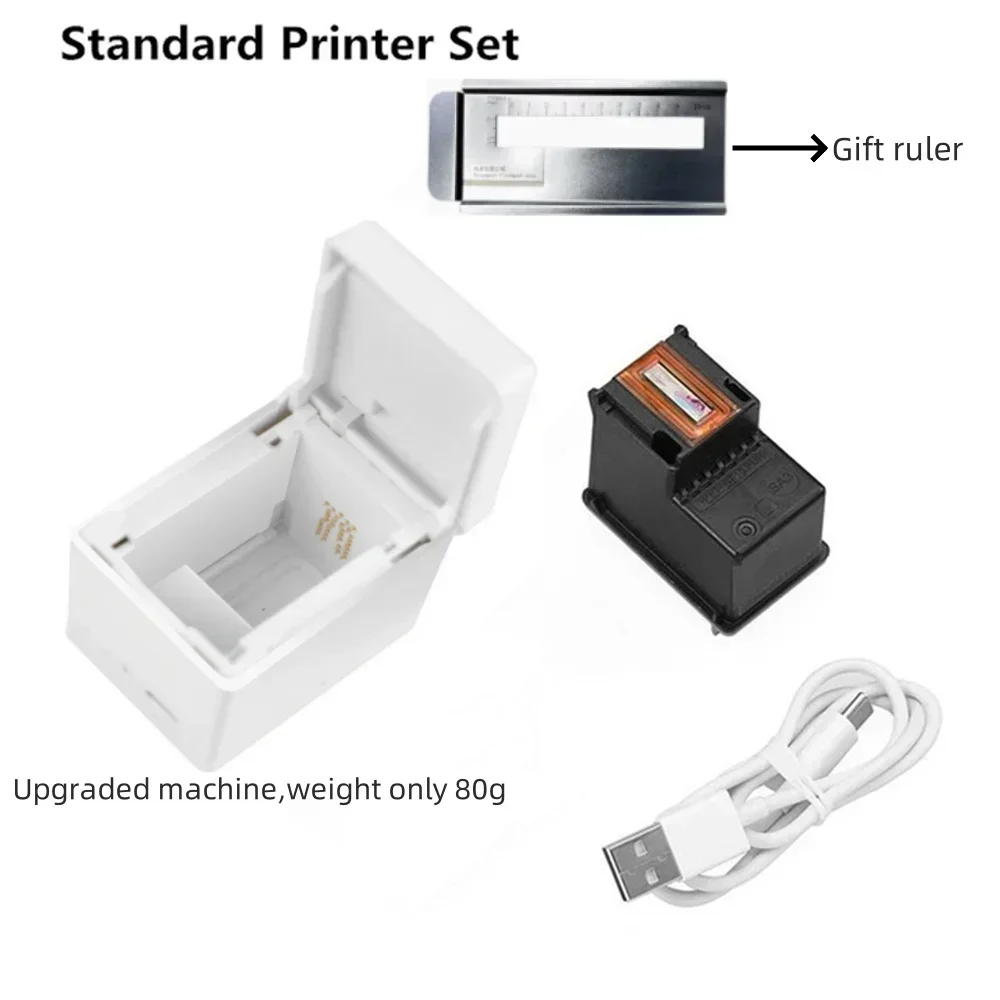 Mark Jet Mini Handheld Inkjet Printer Customized Code Logo Tattoo Printer Marker Wireless Mobile Wifi Connected Black Ink