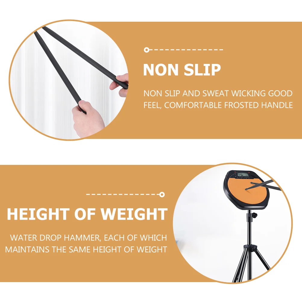 1 par 5a baquetas de tambor de fibra de carbono durável suave sem rebarbas para jazz banda palco desempenho instrumento de percussão vara música