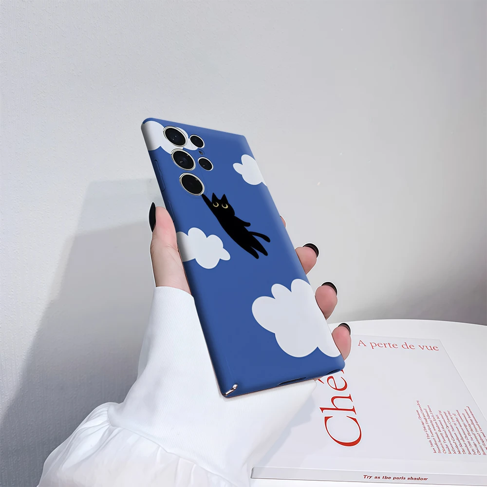 Custodia per telefono Sky Pounce per Samsung Galaxy S25 Ultra S24 S23 Ultra Plus Cover posteriore lucida a doppio strato