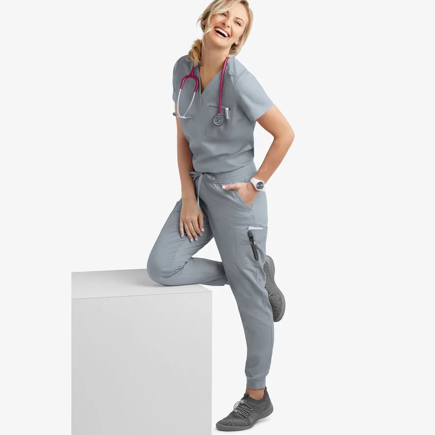 Women Scrub Sets Short Sleeve Tops+Pants Set Beauty Pet Dentists Nurses Work Clothes Medical Care Uniforms