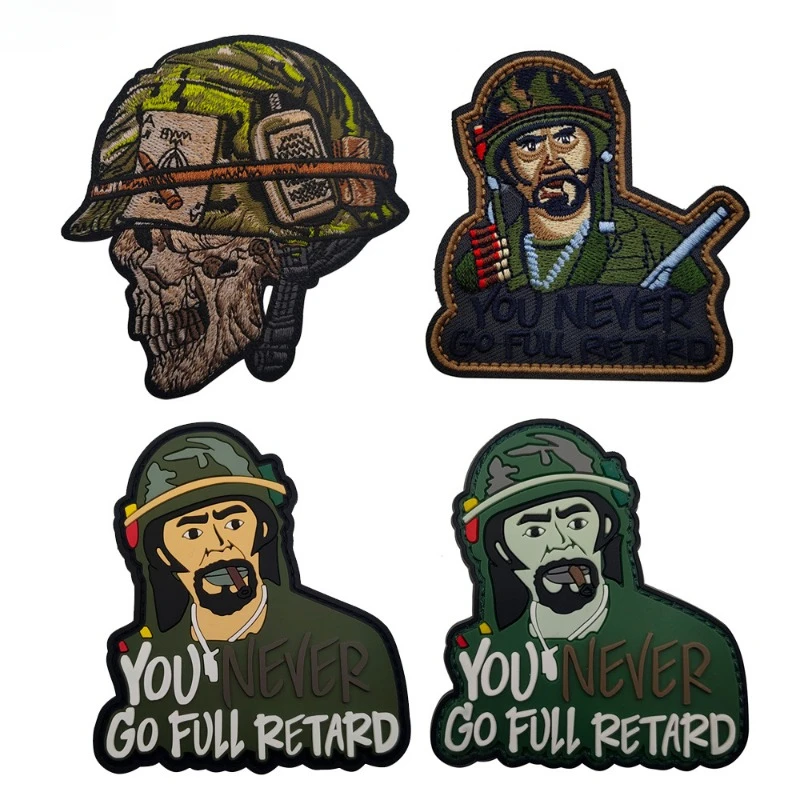 Humorous Morale Patch with Hook and Loop - Funny Tactical Military Patches Tropic Thunder Morale Patches for Backpacks Helmet