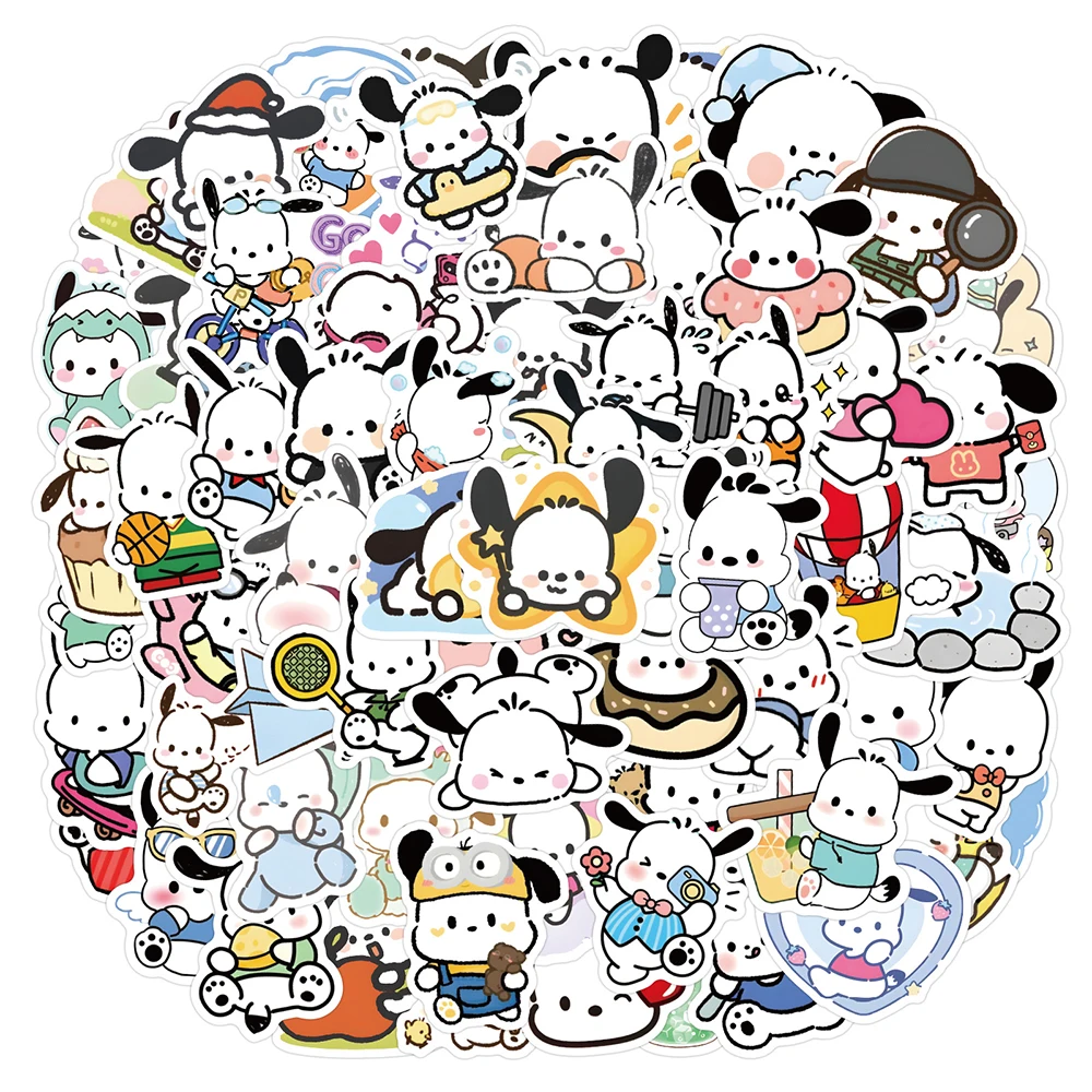 10/30/60/120 Stück Niedliche Cartoon Pochacco Sanrio Aufkleber Kawaii Anime Graffiti Sticker DIY Koffer Laptop Handyhülle Dekor