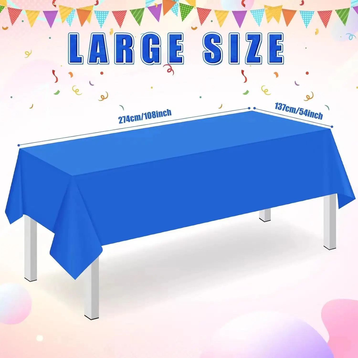 

OmHulsel Solid Color Table Cloth Tablecloth Table Cover Overlay for Birthday Wedding Banquet Restaurant Festival Party Supplies