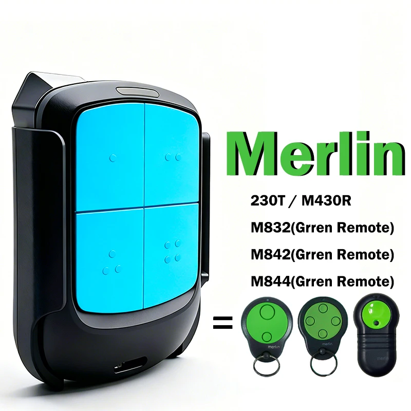 For MERLIN M842 Security+ Remote M844 M832 Garage Door Opener / Remote Control 230T 430R ProLift Gate Motor