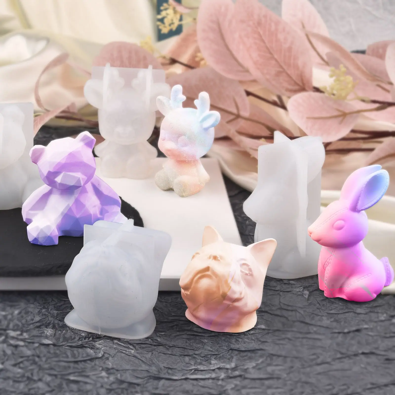 3D Stereo Bear Silicone Mold DIY Epoxy Resin Animal Shaped Candle Mold Handmade Gypsum Soap Making Supplies Chocolate Cake