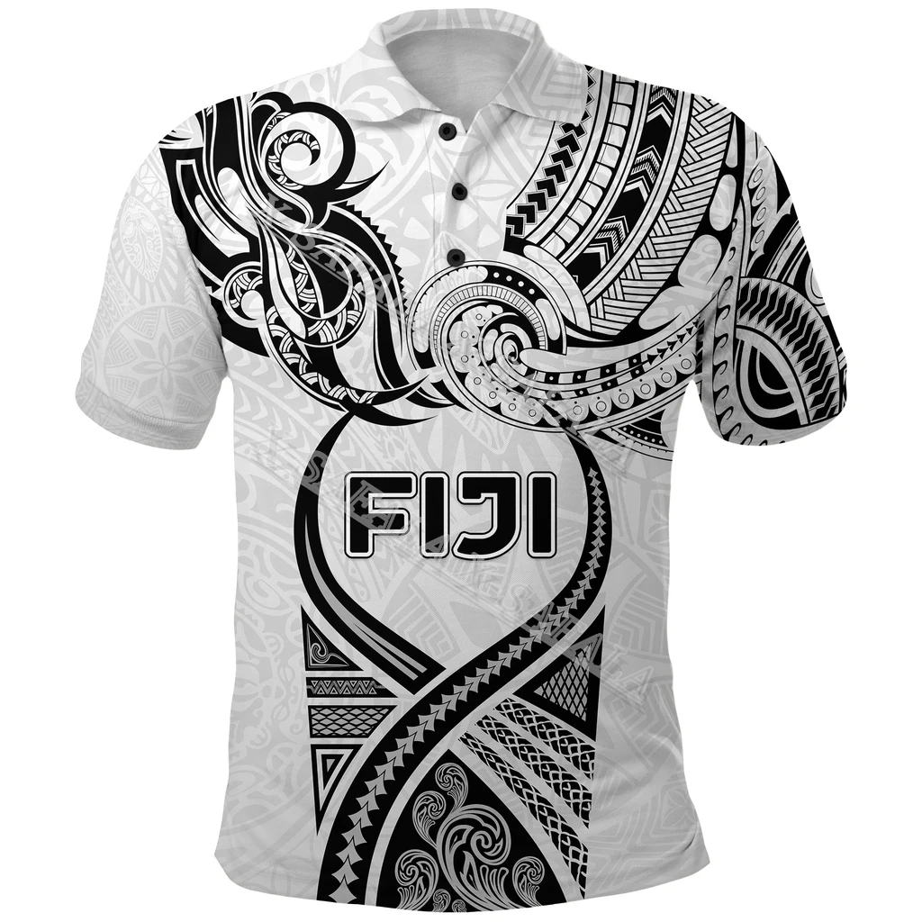 Fiji 2023 Rugby Style Polynesia Go Fijians 3D Print Men Polo Shirt Quality Breathable Smooth Short Sleeve Casual Tee Tops Sport