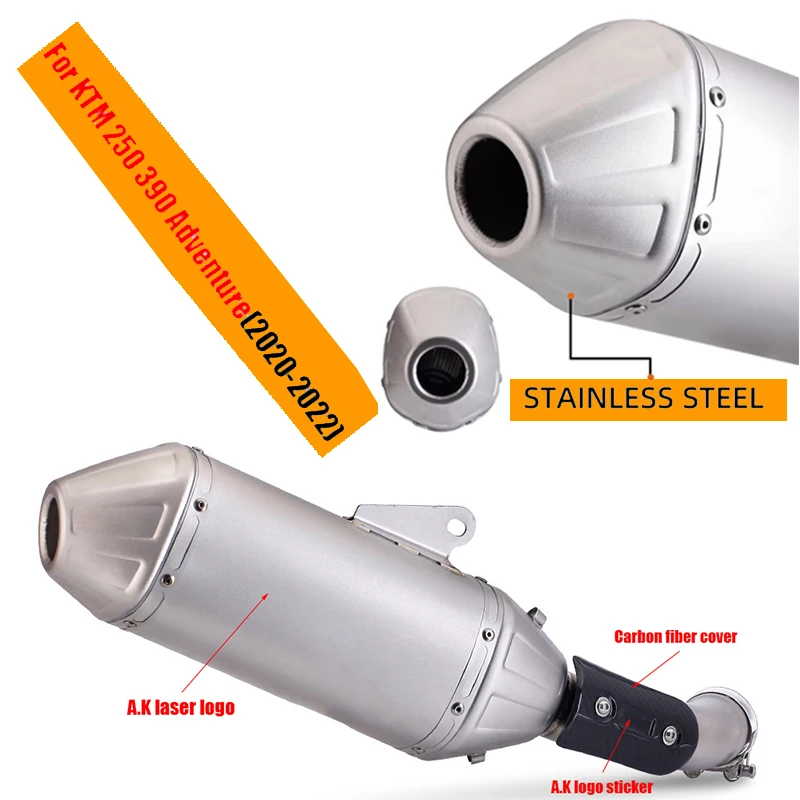 Escape with link pipe DB Killer Motorcycle Exhaust Muffler Link Pipe Moto  For KTM DUKE 250 390 Adventure 2020 - 2023