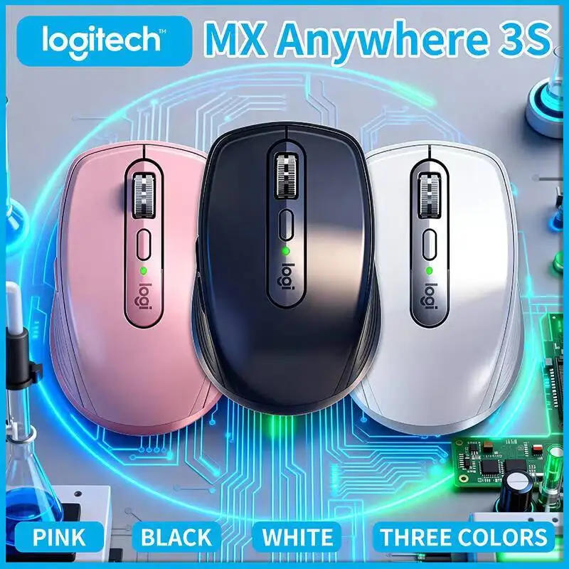 

Portable MX Anywhere 3S - 8000 DPI Tracking, Compact Size, Silent Click, Perfect for Pet Mobile Clinic & Grooming Setup